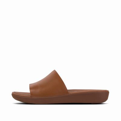 Fitflop Sola Leather Slides - Sandalen Damen - Braun (VTI508123)